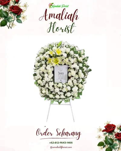 Krans Bunga Duka Cita di Jatiwaringin